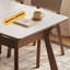 Table de salle à manger Mid-Century en bois massif et ardoise-916450941
