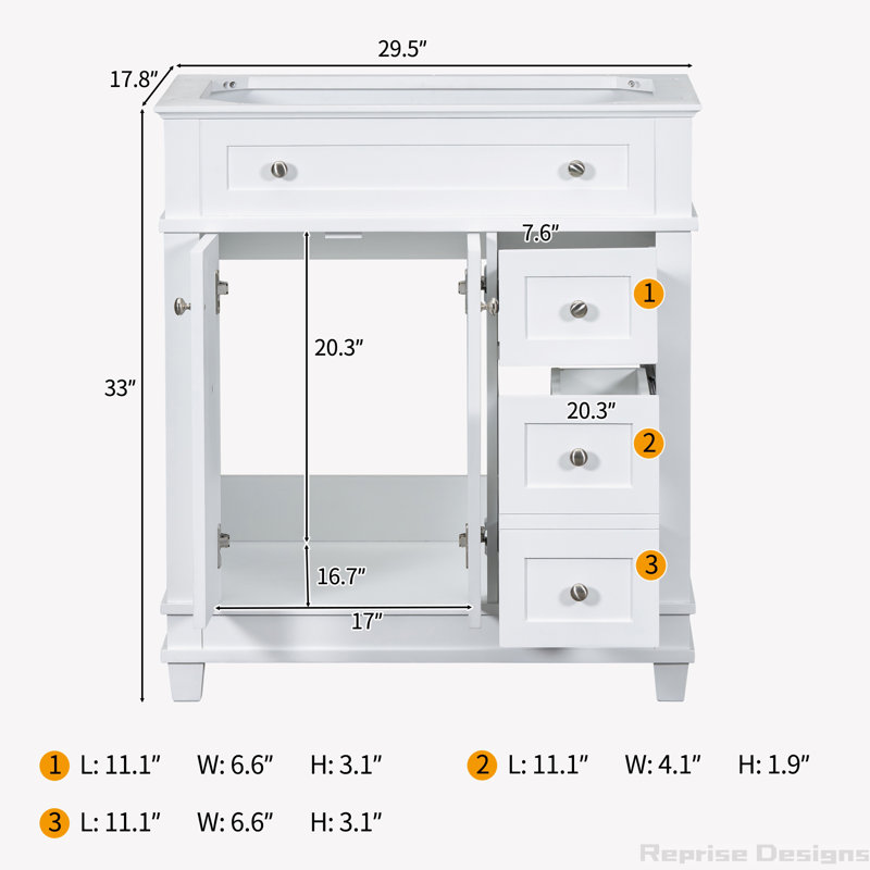 29.5'' Single Bathroom Vanity Base Only