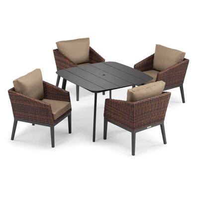 Salino Outdoor 5 - Piece Dining Set with Cushions