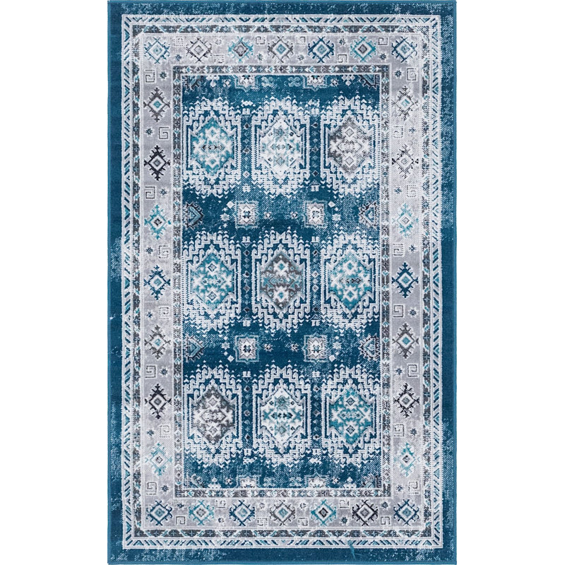 Tapis transitionnel Esveidy couleur carbone, Rectangle 3 pi x 5 pi