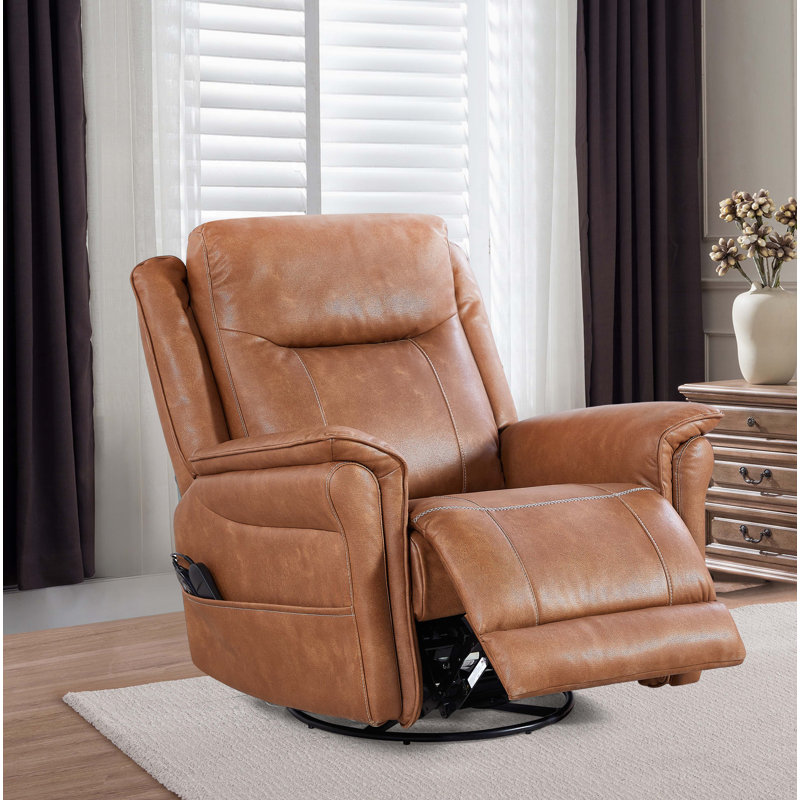Fauteuil inclinable électrique pivotant Fruge OKIN, Brun