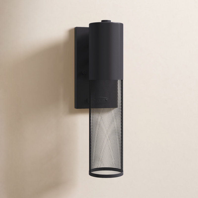 Derek Wall Light, 14.5" H x 4.5" W x 4.8" D, Black, Incandescent