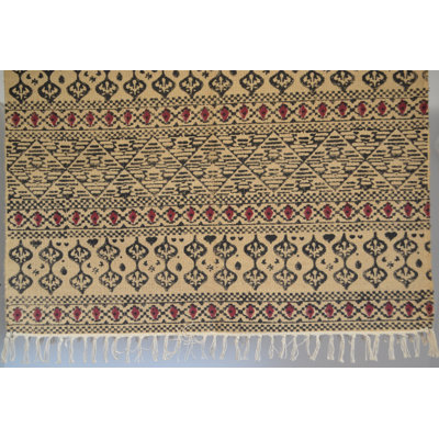 Mcguire Damask Hand Woven 100cm X 150cm Area Rug