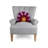 In Bloom Wool Hook Pillow with Tassels