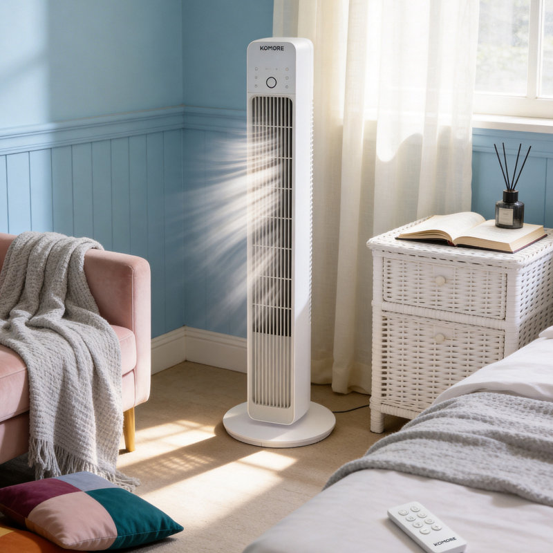39 Inch 40W Portable Tower Fan with Remote Control