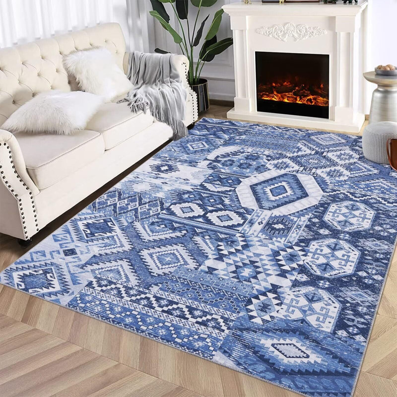 Tapis fin antidérapant lavable à la machine, Rectangle 9 pi x 12 pi