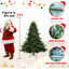 Arbre de Noël pleine forme avec 2257 pointes, aiguilles mixtes en PE / PVC, base large pour les grands espaces, structure à charnières pour une installation facile, support en métal pour un soutien solide *-346887489