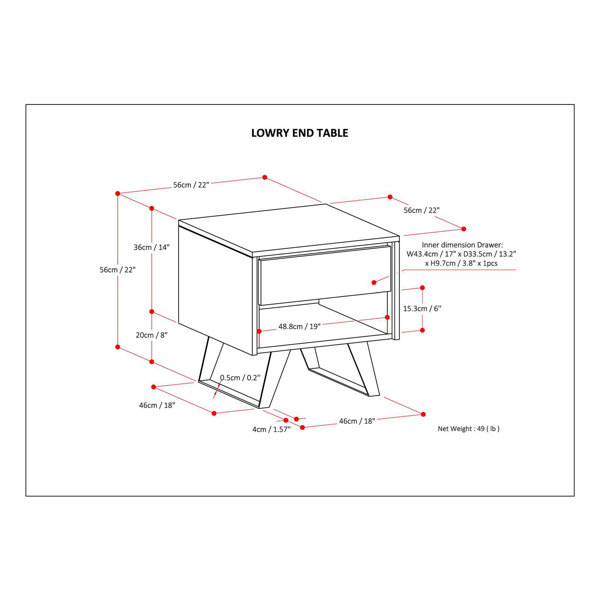 Dimensions du produit