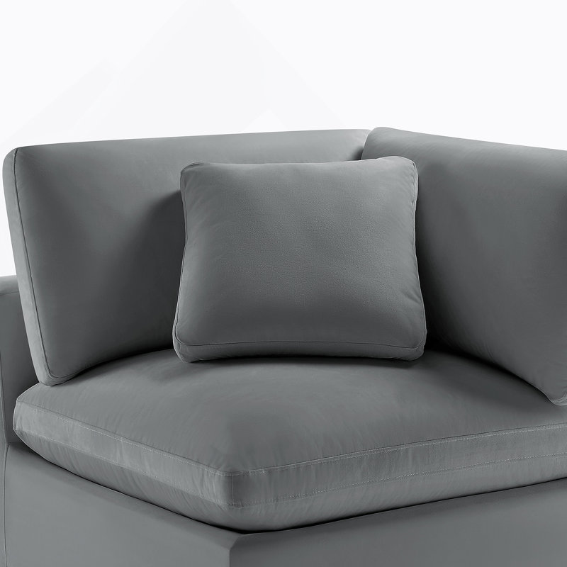 Canapé modulaire 6 pièces - gris anthracite, Polyester gris