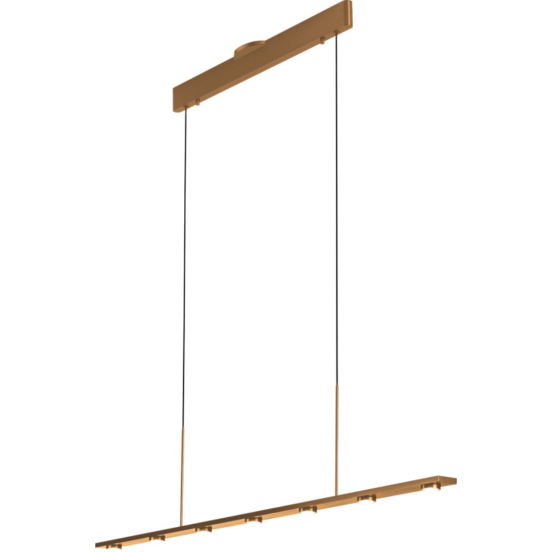 Luminaire suspendu 1 lumière DEL Hanfield, Champagne brossé