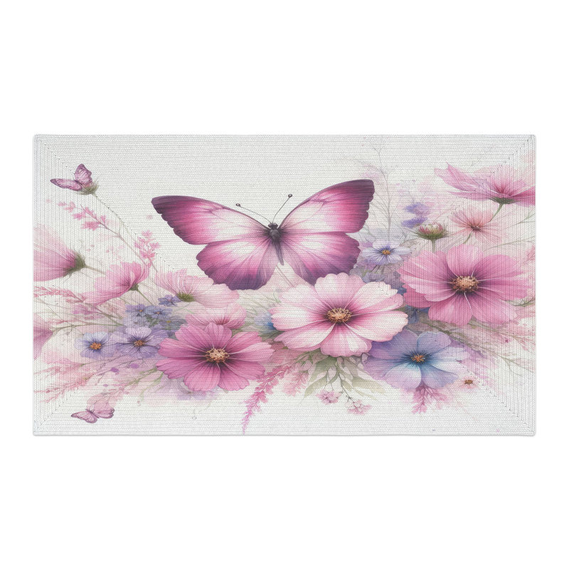 Tapis tressé Flowered Flutters, Rectangulaire 3 pi x 5 pi
