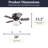 Hero 28" Ceiling Fan with LED Light-922871353