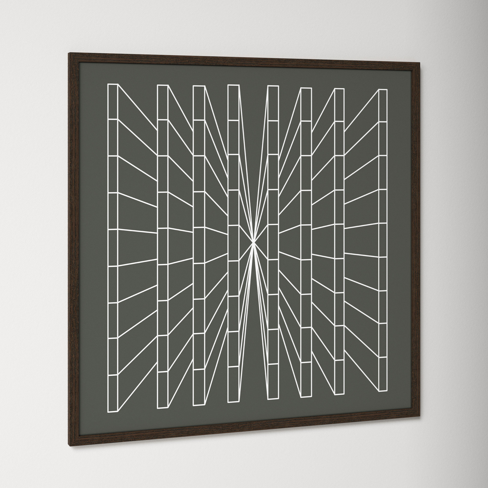 Olive Perspective by Sandi Hauanio, 32" H x 32" W x 0.75" D, Walnut Wood Grain