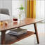 Table basse robuste en bois de chêne massif à 100%, parfaite pour les espaces de vie modernes et traditionnels, design durable et élégant