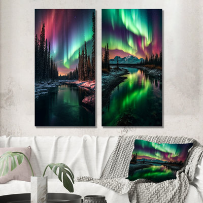 «Yukon Northern Lights Beauty», 2 pièces