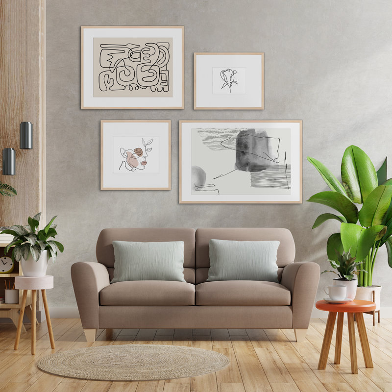 Capullo Gallery Wall Picture Frame - Frames Included: 4, Brown