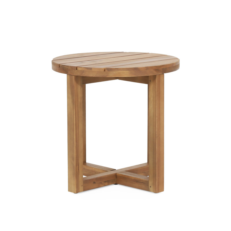 Tranice Round Acacia Outdoor Side Table