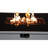 43" Rectangular Fire Pit - Smoked Glass & Stainless Steel 50,000 Output White Year-Round Outdoor Comfort Hidden Propane Tank Space With Gathering Place Compartment For Use