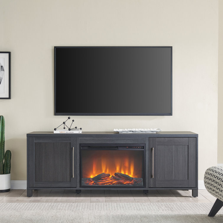 Wardsville TV Stand for TVs up to 80" with Electric Fireplace Included