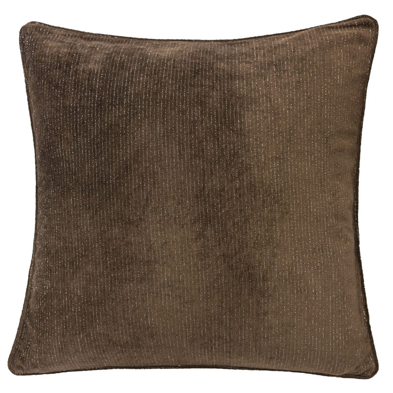  Square Indoor Pillow Cover and Insert, Dark Brown