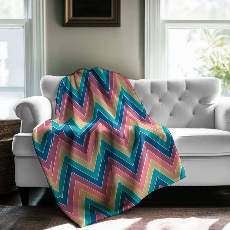 Coastal Hues - 1 pièce Sherpa Premium, L 60 po x l 50 po