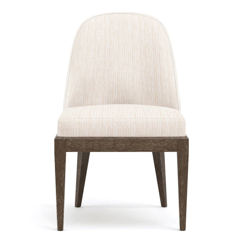 Chaise d'appoint rembourrée Maidstone, Perigold ‑ coquille d'œuf de Poros, Piètement