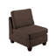 Café noir modulaire - 3 pièces, charisma de chaise en tissu d'aspect lin, structure en bois