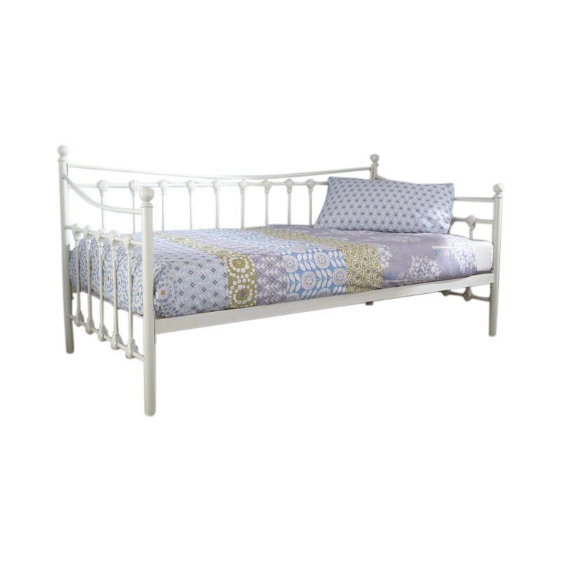 Bryland Bore Metal Daybed, Ivory