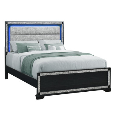 Grand lit gris anthracite Soleil
