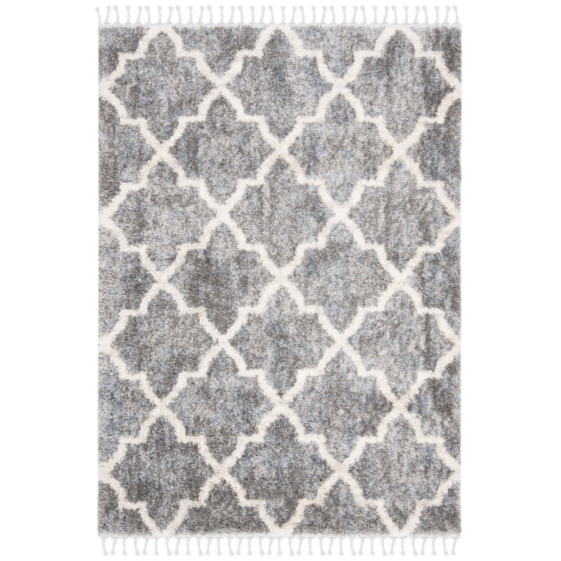 Barnard Geometric Hand Woven Area Rug, Rectangle 183 x 274 cm