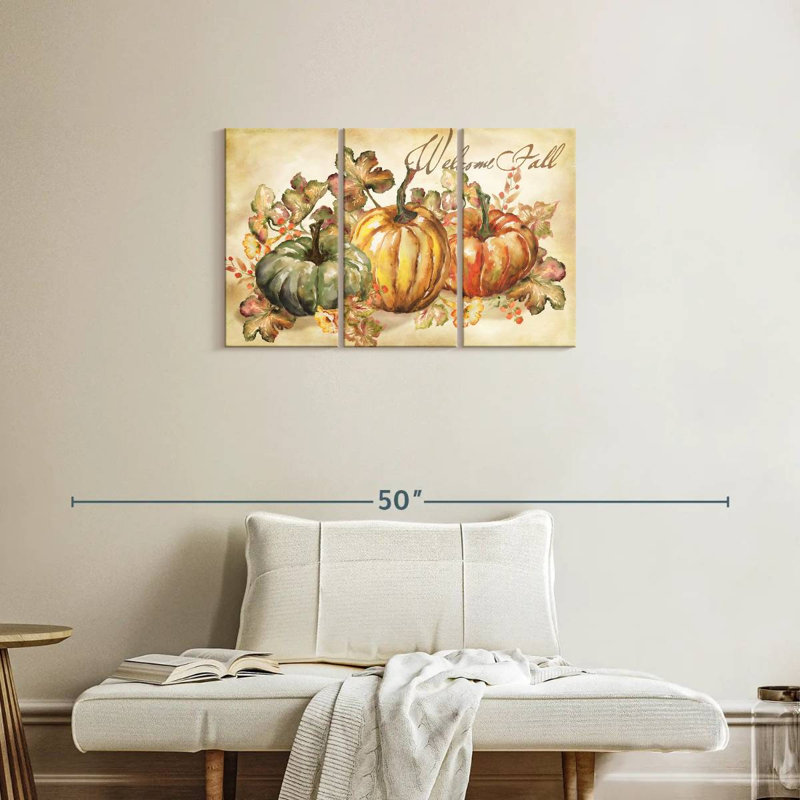 Yarlin Watercolor Harvest Welcome Fall, 20" H x 33" W