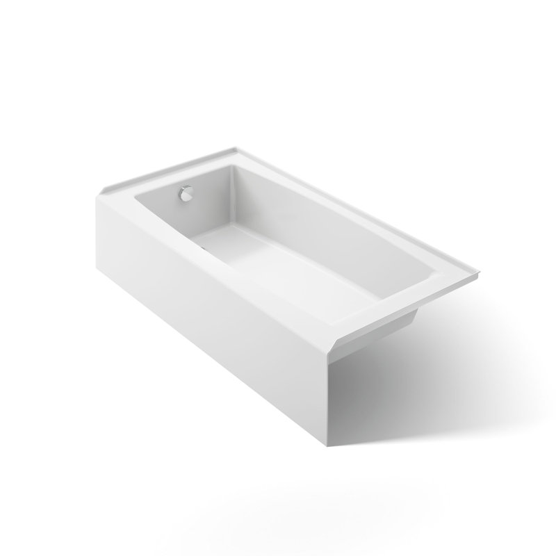 Entity 60" X 30" Alcove Bath with Integral Apron and Integral Flange, Left