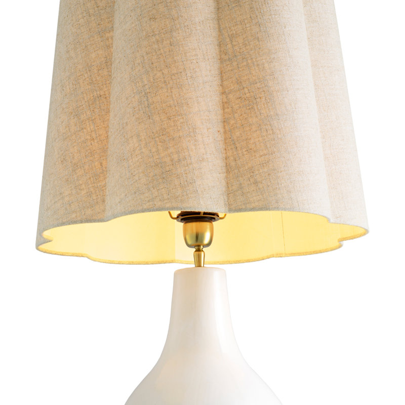 Table Lamp Beatriz Incl Shade, White