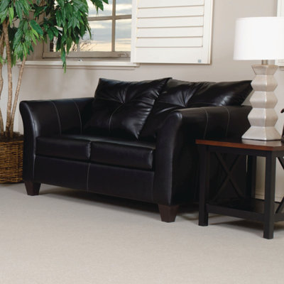 Nardulli Faux Leather 63'' Reception Loveseat