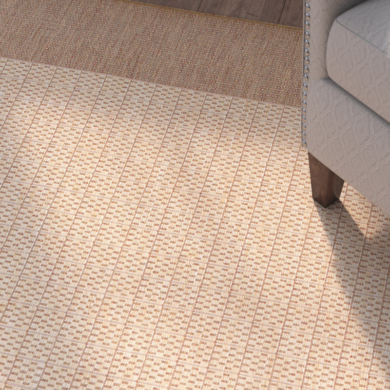 Sania Flatweave Natural Cocoa Indoor Outdoor Area Rug, Round 7'6"