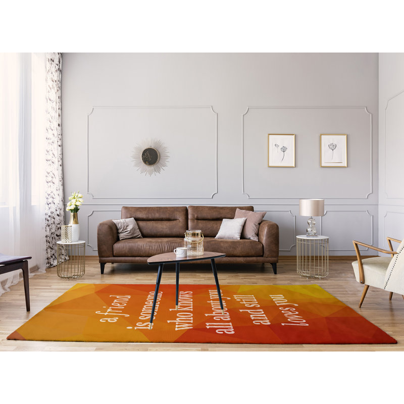 Tapis en poly-chenille en poly-gemme love, Rectangle 5 pi x 7 pi
