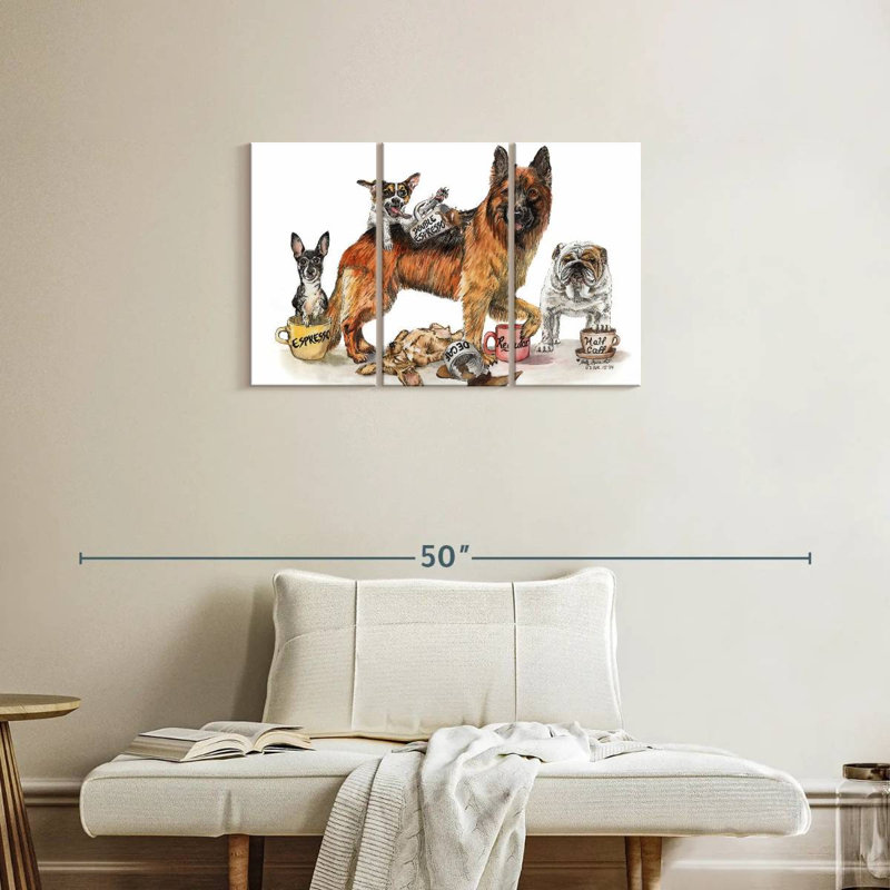 Brampt Coffee Dogs, 20" H x 33" W