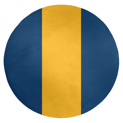 Tapis bleu/jaune