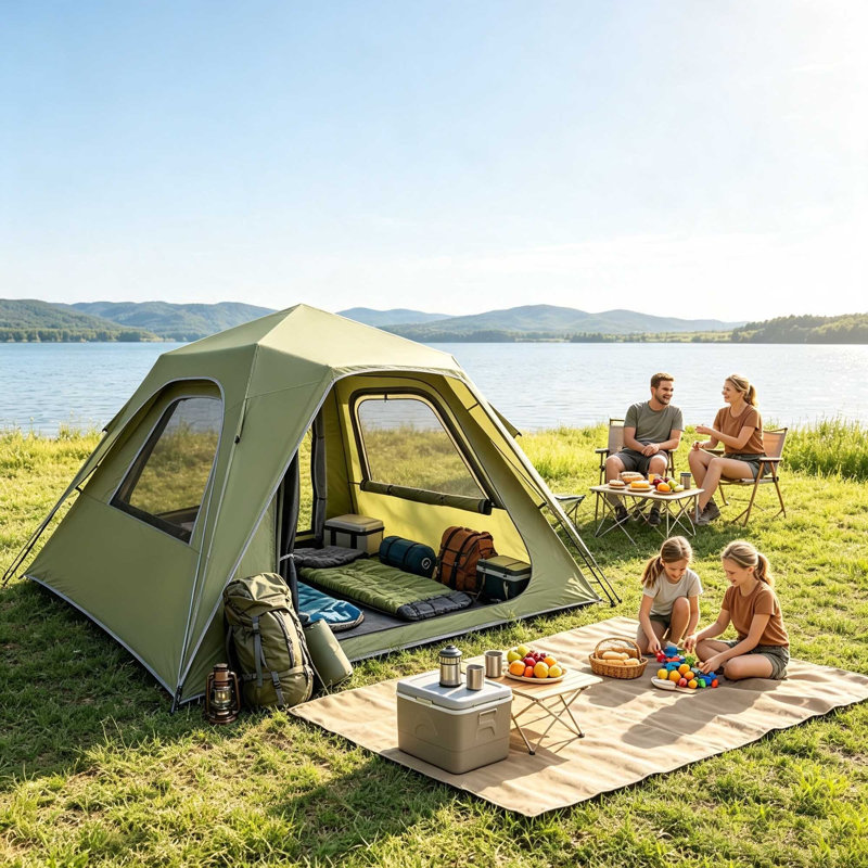 3 Person Tent, Green