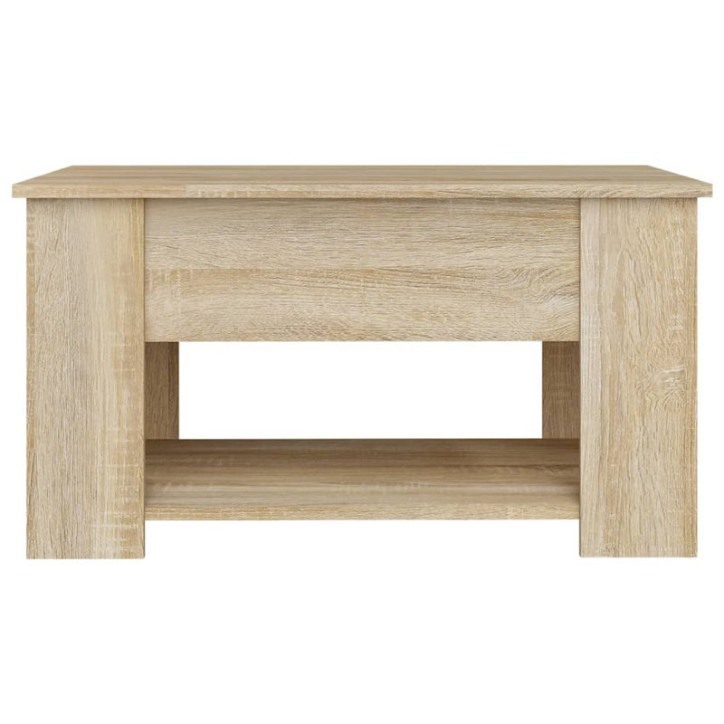 Husnija Lift Top Four Leg Coffee Table with Storage, Beige