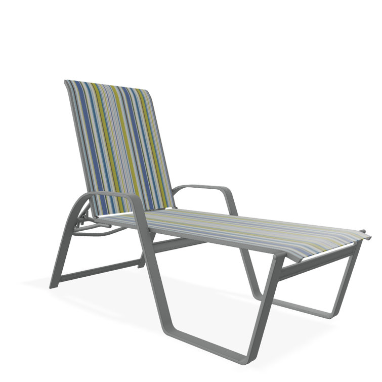 Holna Outdoor Rust-Resistant Metal Chaise Lounge