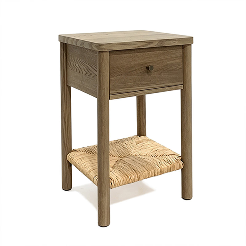 Table de chevet Ainsley, 23.6" H x 15.75" W x 13.8" D, Grey / Antique Grey