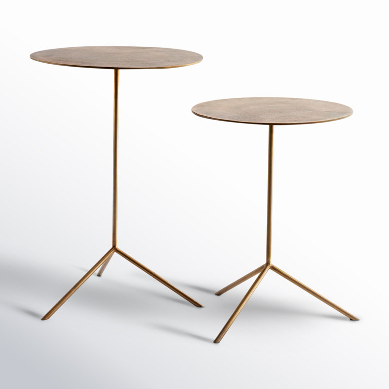Alesha 2 Piece Nesting Tables, Brass