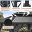 Hardtop Outdoor Gazebo with Double Roof, Curtains & Netting-132665355