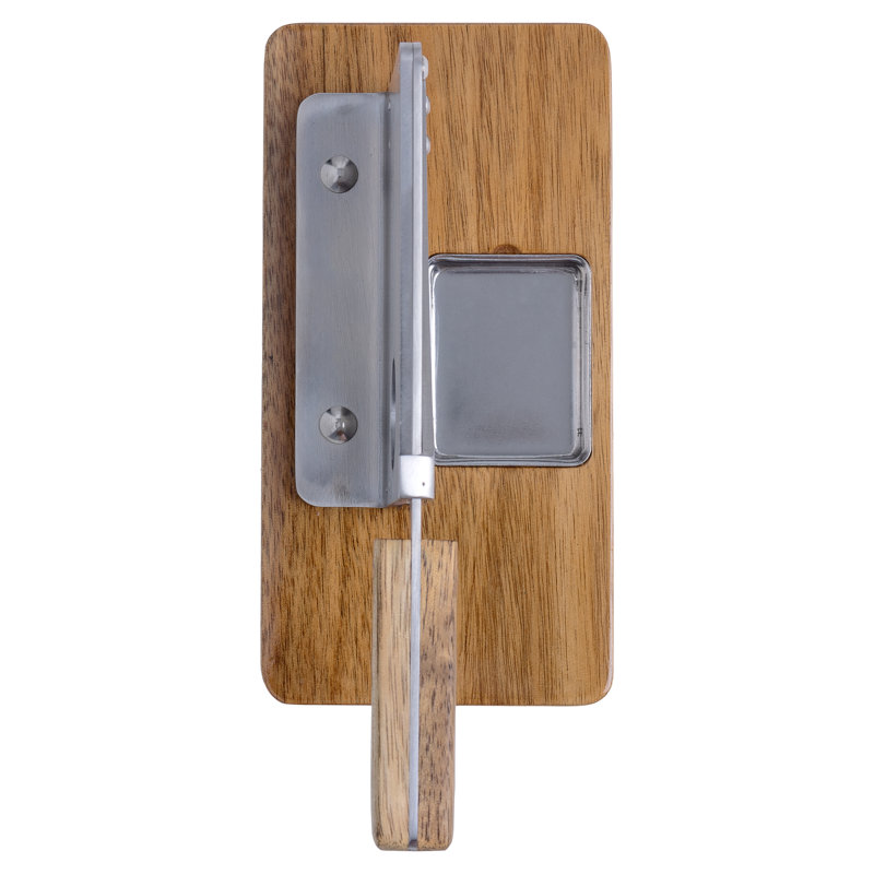 Large Table Top Cigar Cutter, Butcher Guillotine, Walnut