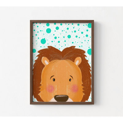 Cute Baby Lion Nursery Print, Peeky Boo Magdalena Poster, Baby Magdalena Art Print, Safari Magdalena Print, Adorable New Baby Nursery Art