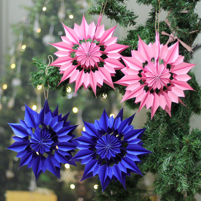Dakota Fields Handmade Magical Carnival Paper Ornaments (Set Of 4)