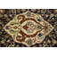 Tapis bleu marine foncé en laine noué à la main de conception unique 6 pi x 9 pi années 1980 Ferra