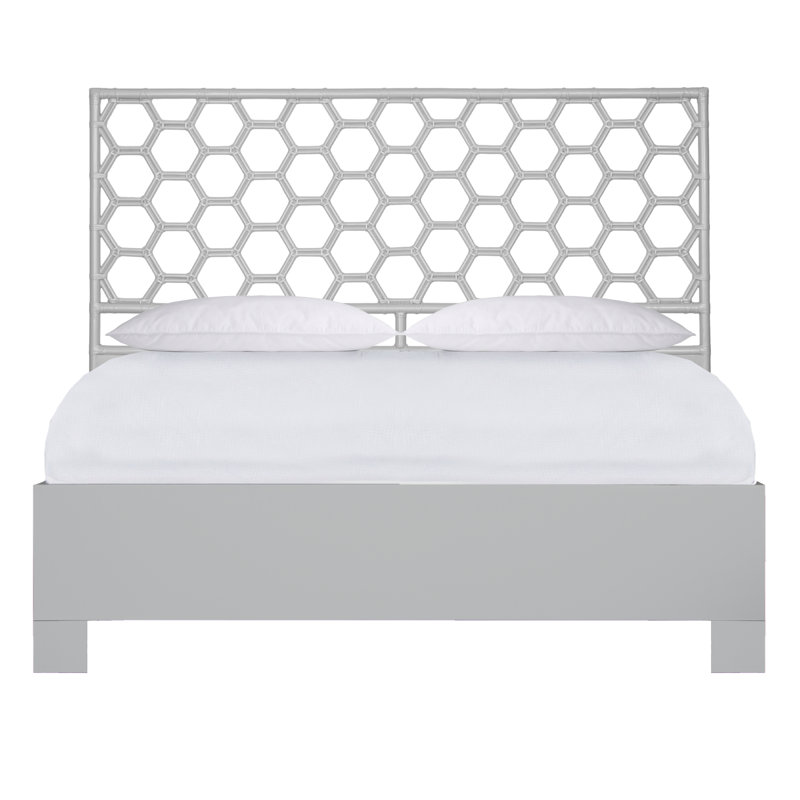 Honeycomb Standard Bed, King, Light Gray