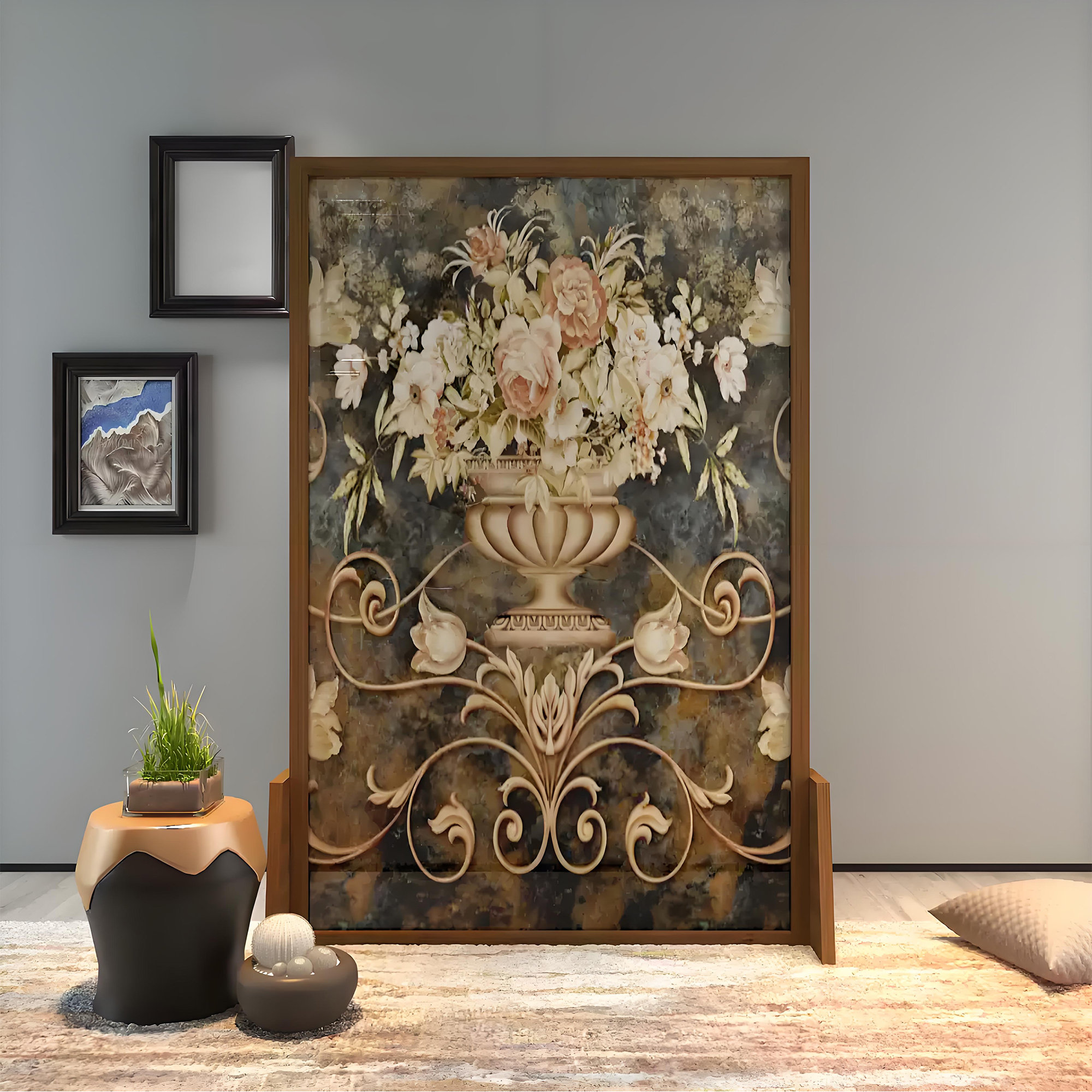 One Allium Way® Vase Art Divider Screen | Wayfair